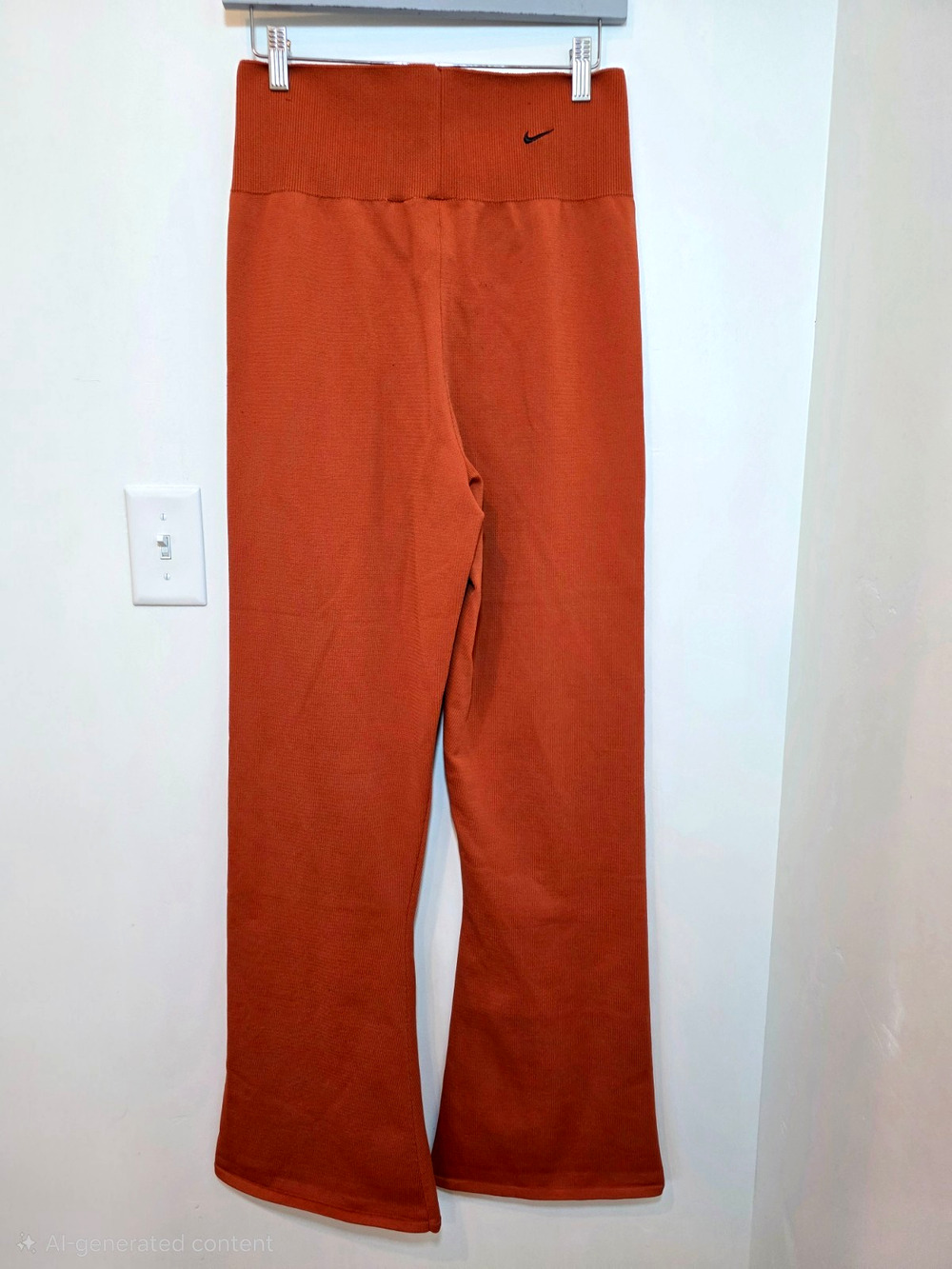 NIKE Sportswear Chill Knit Tight Mini Rib Flared Yoga Pants Size L
